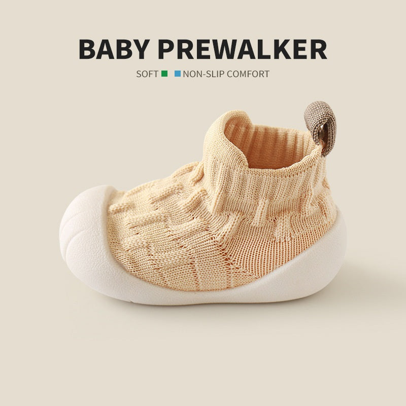 Spring and Autumn Baby Unisex Patchwork Jacquard Pattern Toddler Soft-Sole Walking Shoes