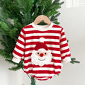Baby Christmas Santa Claus Pattern Heart Printed Design Long Sleeved bodysuit