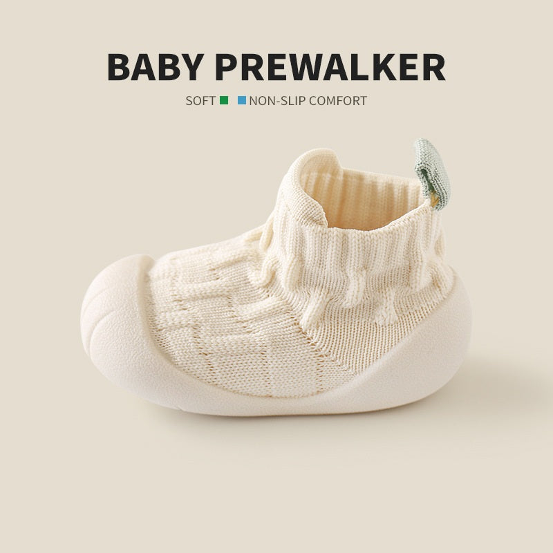 Spring and Autumn Baby Unisex Patchwork Jacquard Pattern Toddler Soft-Sole Walking Shoes