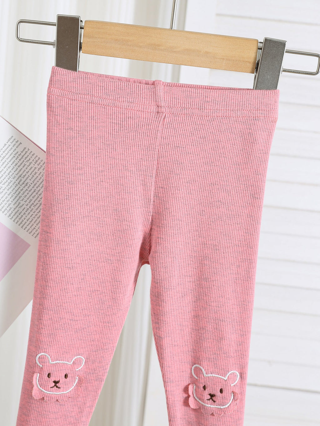 Autumn Arrival Elastic Baby Kids Girls Teddy Bear Pattern Cute Pants