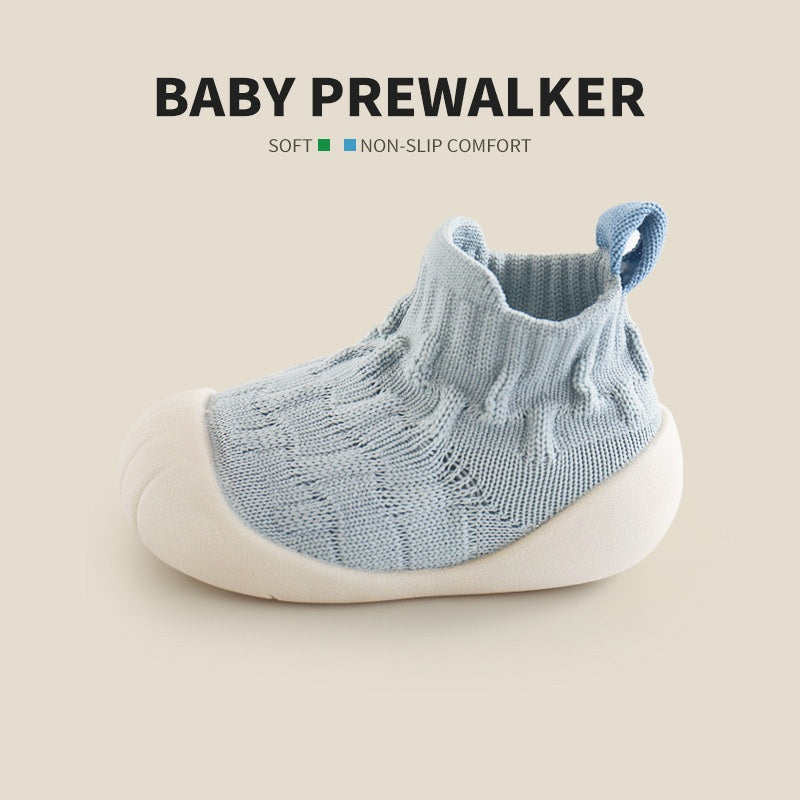Spring and Autumn Baby Unisex Patchwork Jacquard Pattern Toddler Soft-Sole Walking Shoes