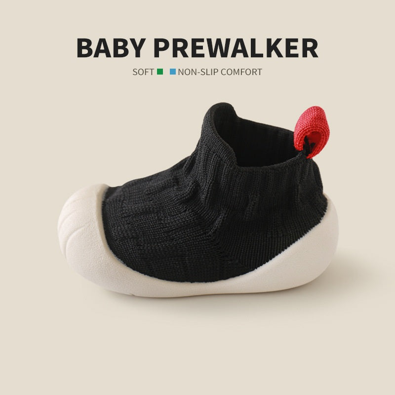 Spring and Autumn Baby Unisex Patchwork Jacquard Pattern Toddler Soft-Sole Walking Shoes